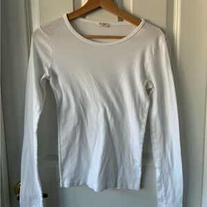 Brandy Melville John Galt White Long Sleeve Top